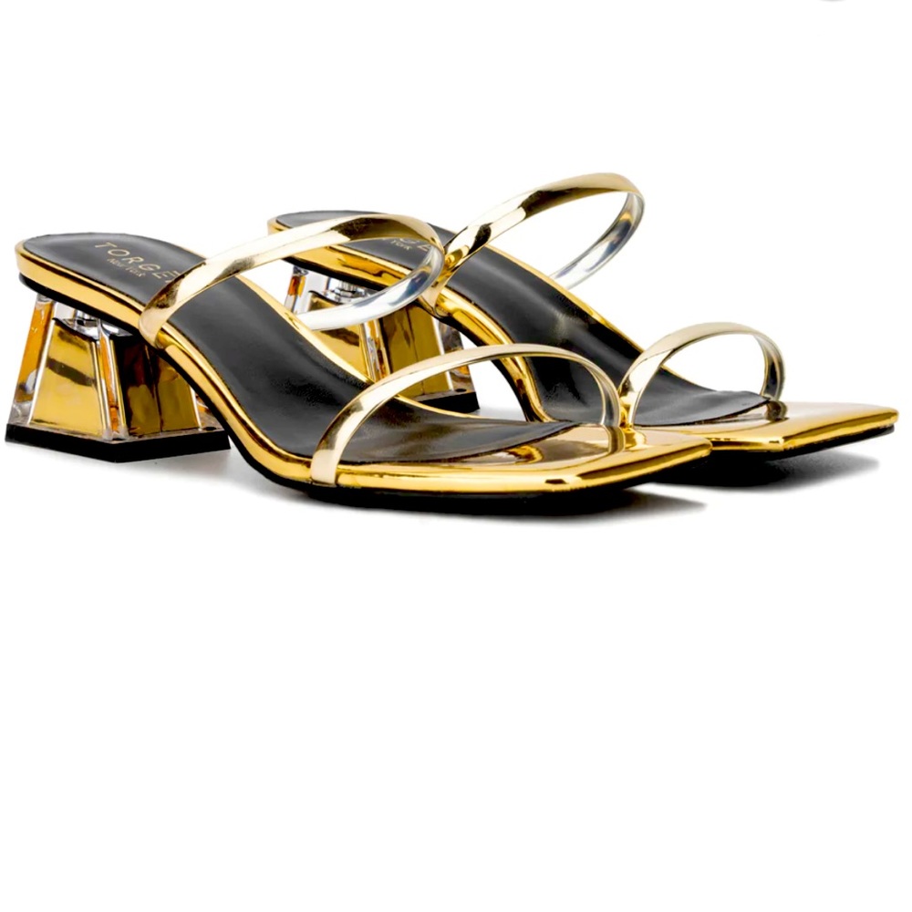 Torgeis - Gold Strappy Sandals